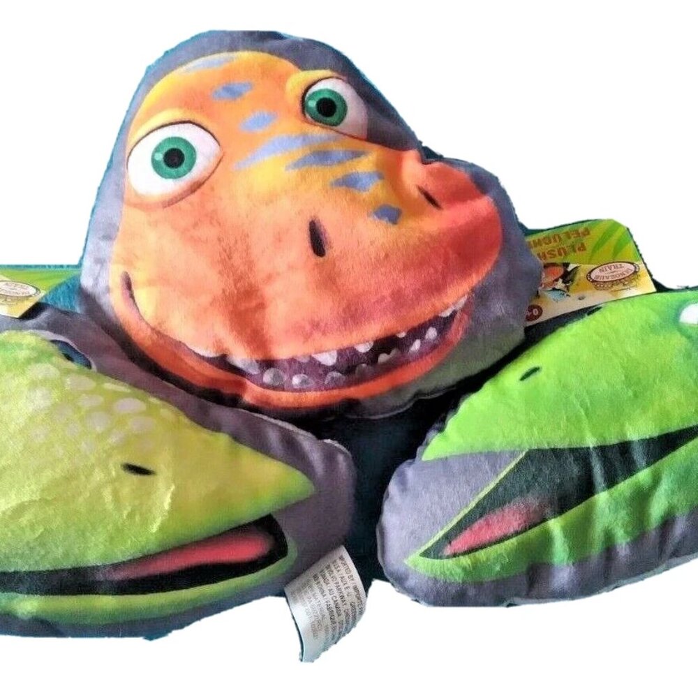 new pbs DINOSAUR TRAIN pteranodon family PLUSH HEAD LOT of 3 - BUDDY DON TINY